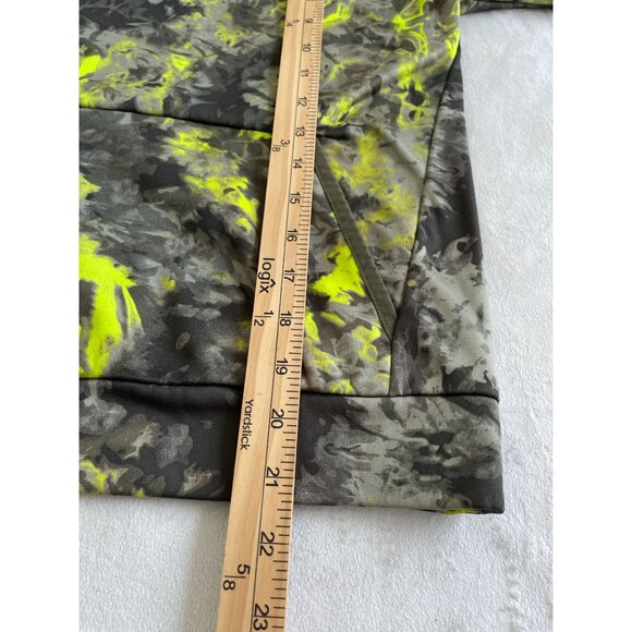 Under Armour Youth Loose Fit Camouflage Hoodie YMD Neon Yellow & Gray Pullover - Picture 4 of 12